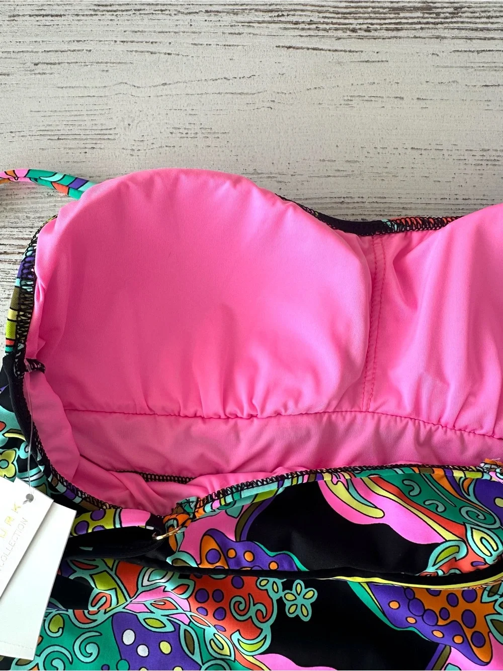 NWT TRINA TURK Sea Garden Wireless Tankini Top 10